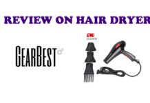 Review on hair dryer GearBest