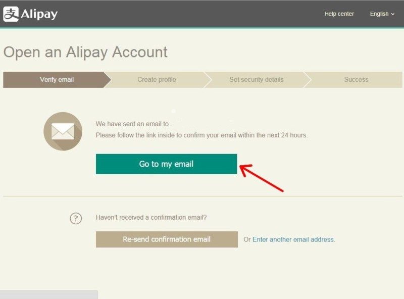 aliexpress-Registration Alipay 5