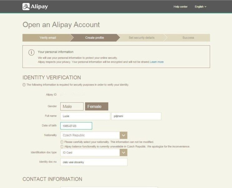 aliexpress-Registration Alipay 7