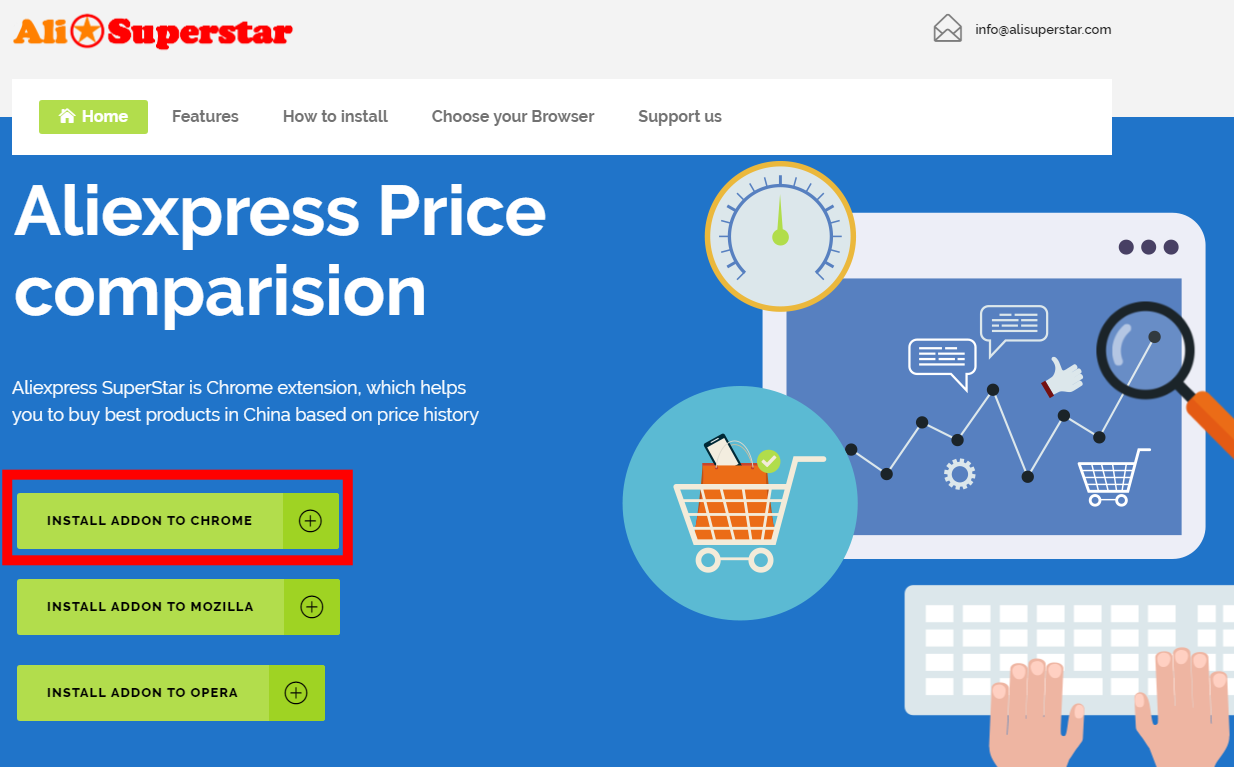 Aliexpress Superstar install addon to chrome 1