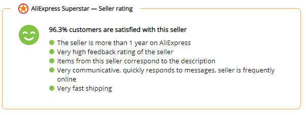 Aliexpress Superstar price history seller rating 3