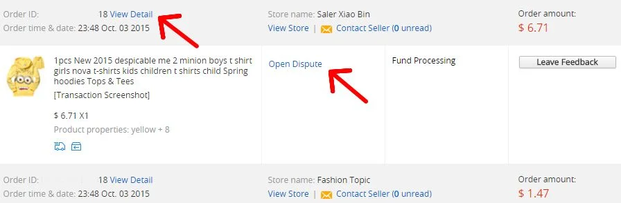 how to open dispute aliexpress