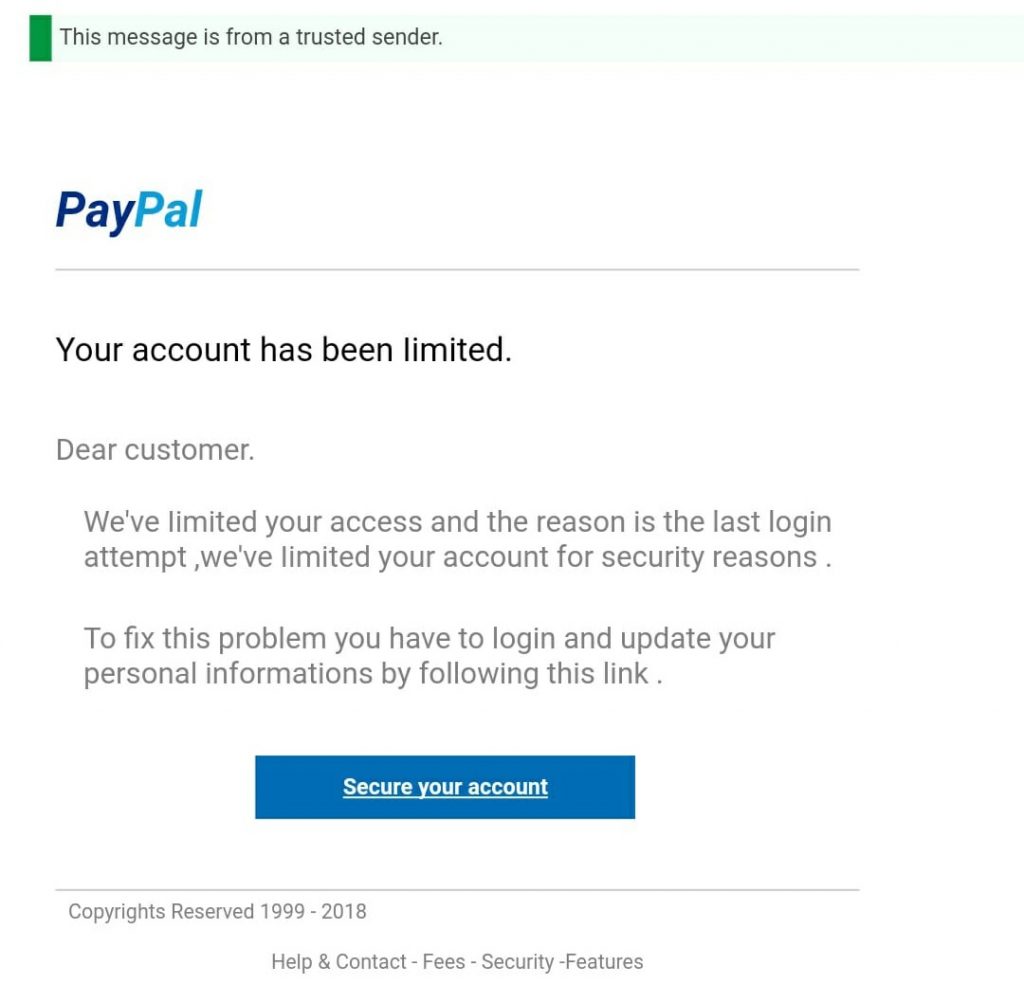 Paypal email adresse fake