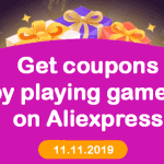 Aliexpress day 11.11.2019 Money hop hry games coupons ENG