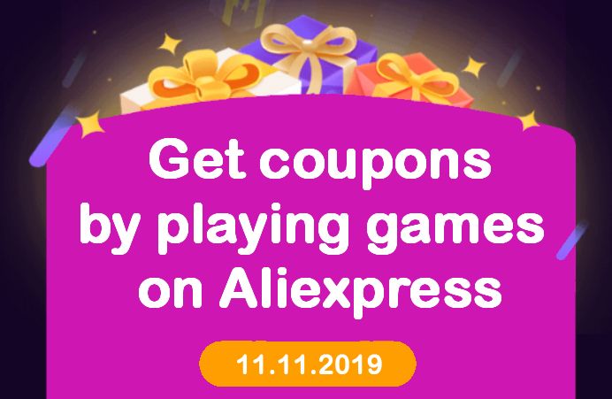 Aliexpress day 11.11.2019 Money hop hry games coupons ENG