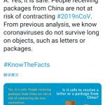 Coronavirus package china aliexpress disease World Health organization