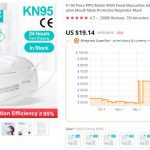 Respirator FFP2 Aliexpress mask review graph price 100