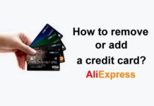 How to remove add credit card payment aliexpress