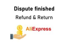 Reklamace vraceni penez Aliexpress refund return dispute finished ENG
