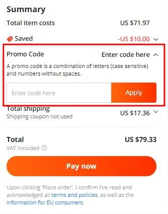 Promo kod Aliexpress sleva 11.11. nakupovani apply code pay